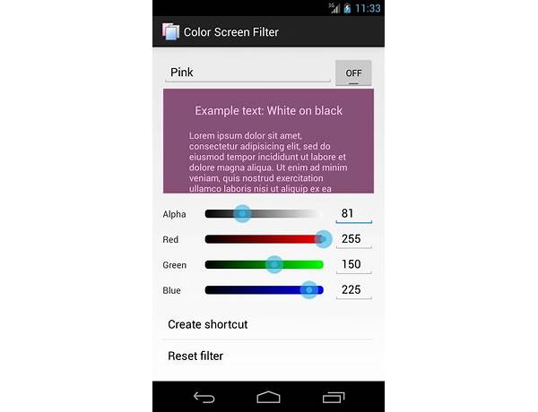 Display filter for Android - Download the APK from Habererciyes